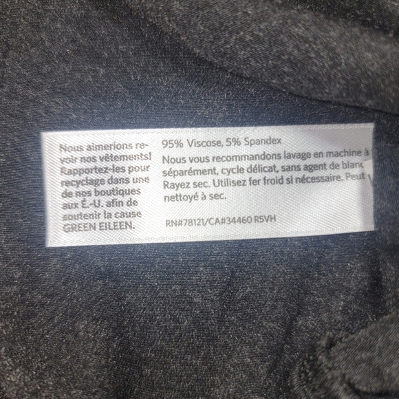 Eileen Fisher size medium black tank top. NWT hem is high low - Picture 6 of 10